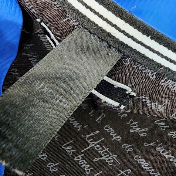 Elle Womens Scrub Top XS Mock Wrap EL620 Royal Blue Patch Pockets Tonal Texture - Picture 9 of 10